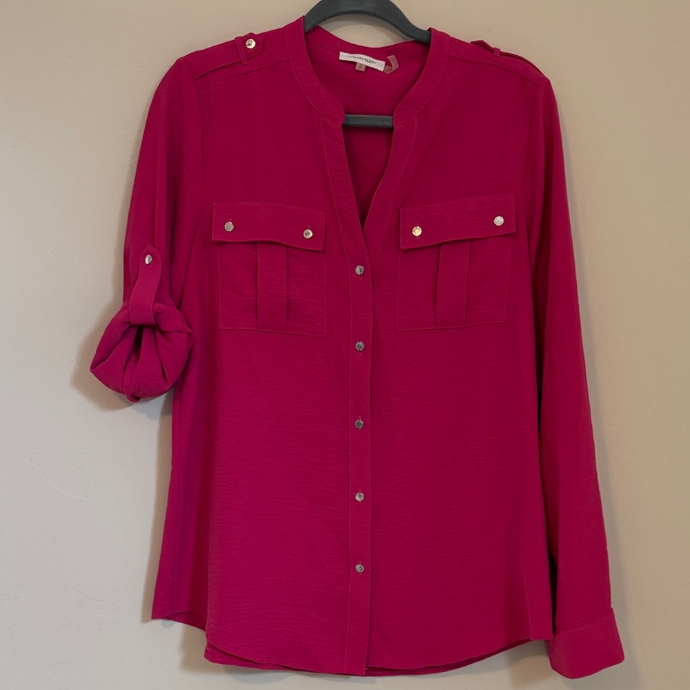 Calvin Klein Magenta Button-Down Shirt